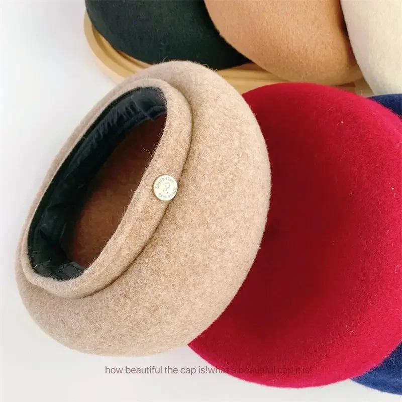 Beret French Wool - Women French Art Retro Wool Felt