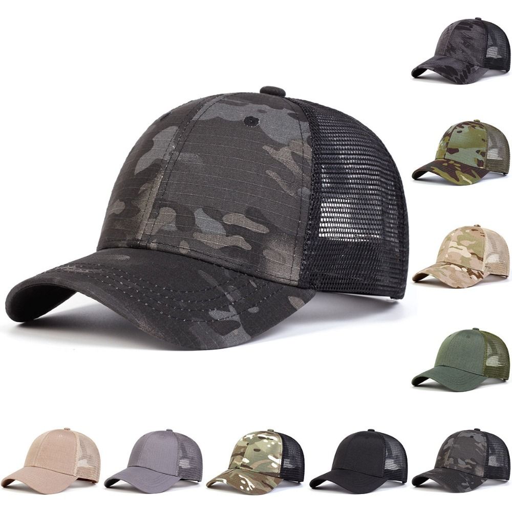 Baseball Cap Structured - Fashion Baseball Net Caps Adjustable Mesh