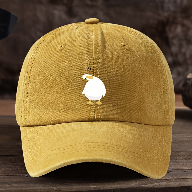Baseball Cap Structured - Cute duck print baseball cap with