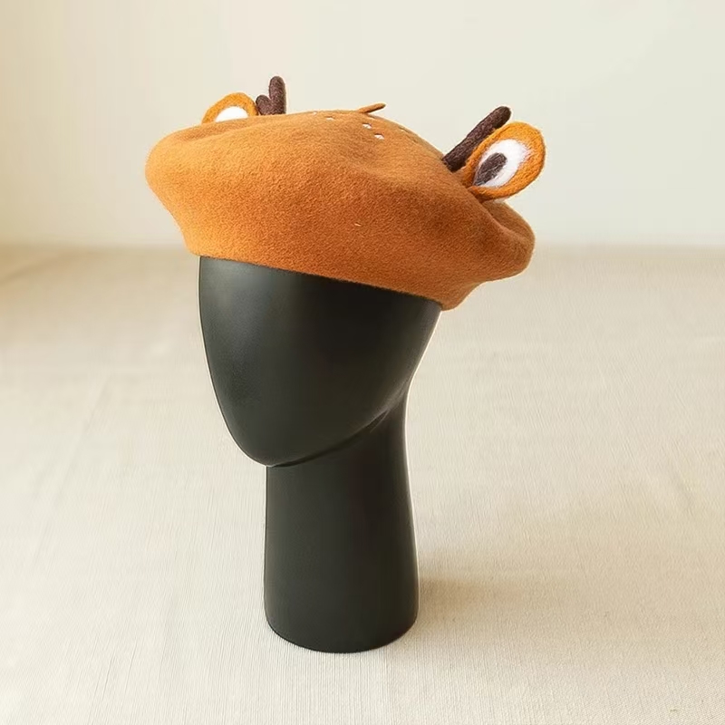 New Unisex Cute Frog Big Eye W - Beret French Wool review and price