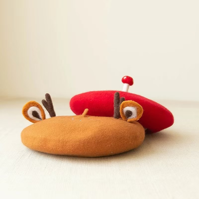 New Unisex Cute Frog Big Eye W - Beret French Wool review and price