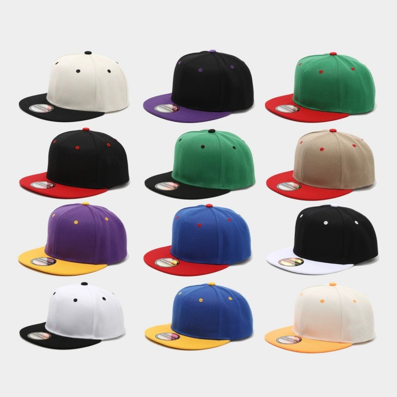 Two-Tone Color-Blocking Hip-Ho - Snapback Hat Flat review and price