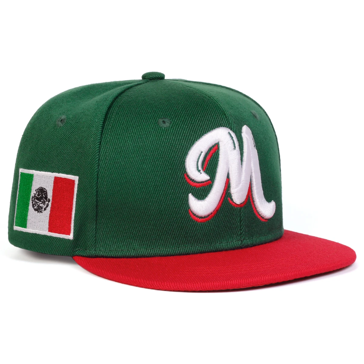 M Letter Embroidered Snapback  - Snapback Hat Flat review and price