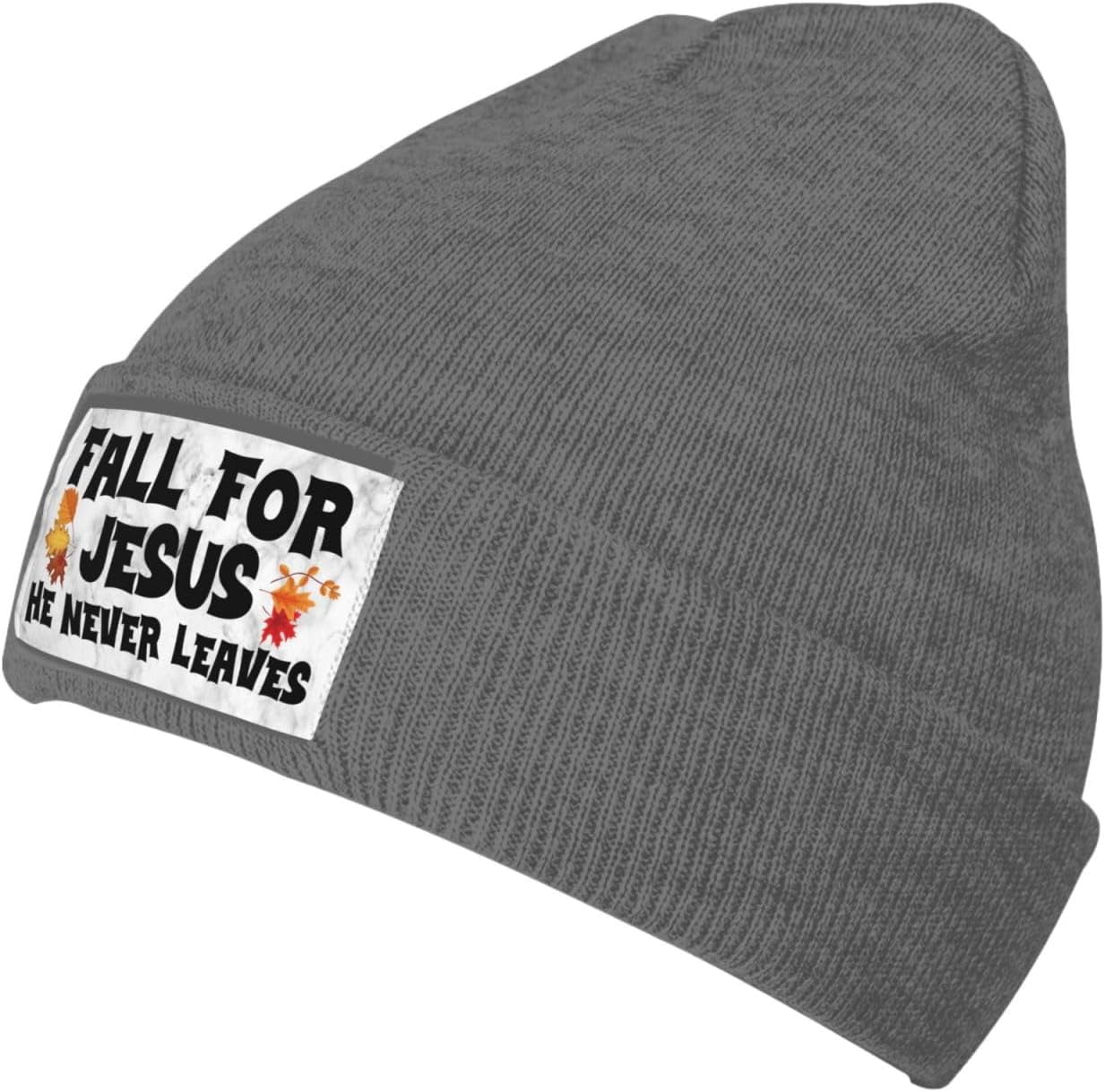 Fall For Jesus He Never Leaves - Beanie Cuffed Knit review and price
