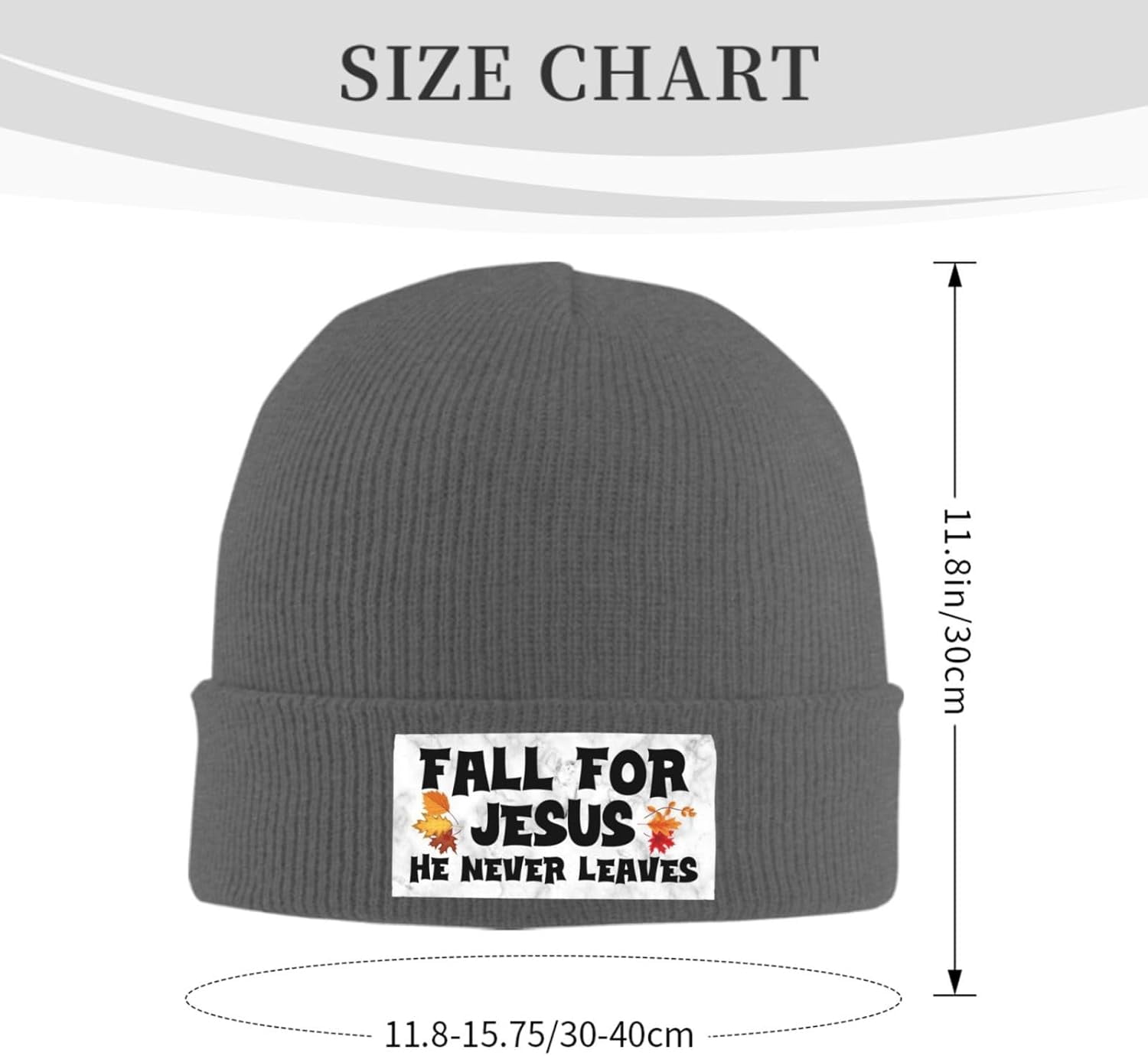 Fall For Jesus He Never Leaves - Beanie Cuffed Knit review and price