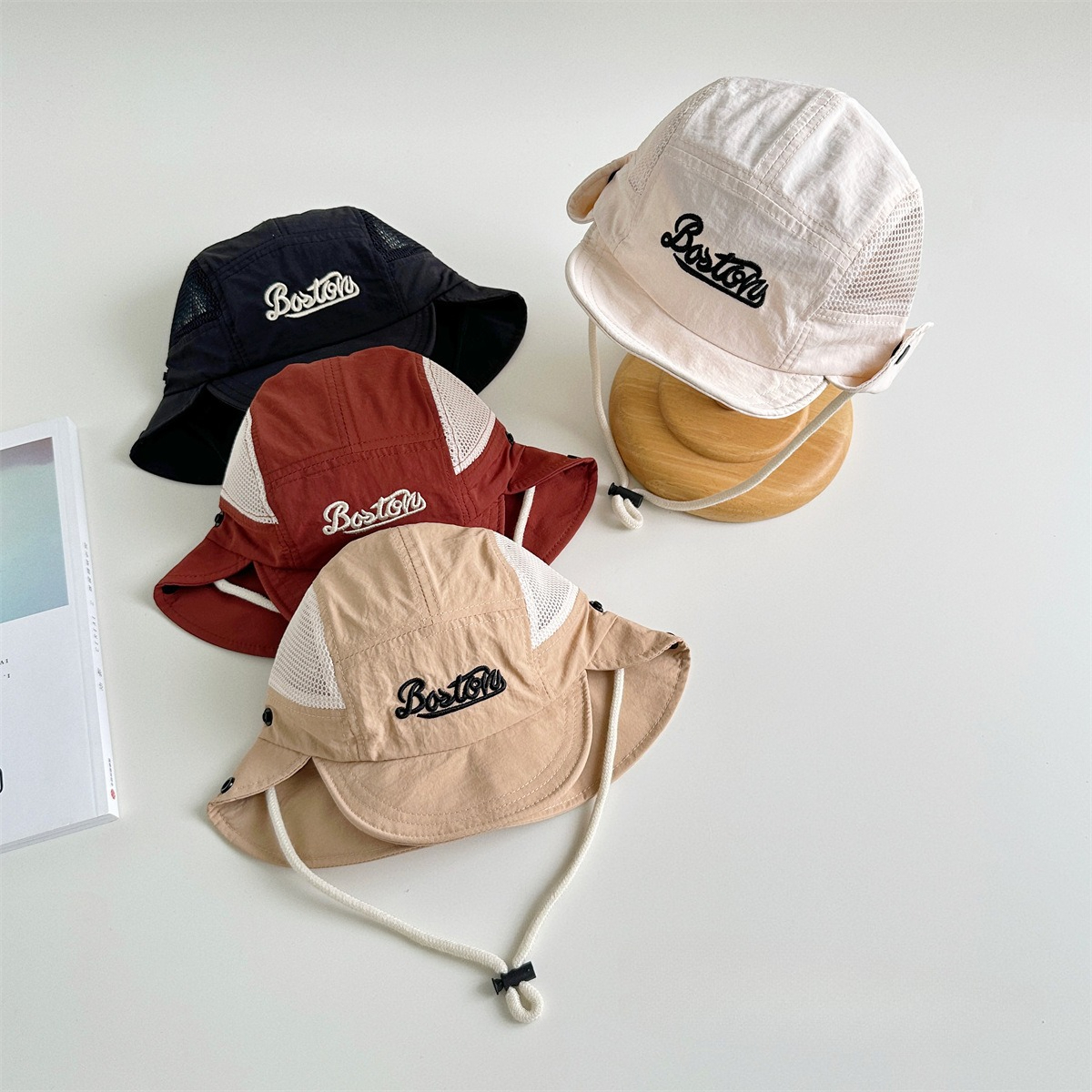 Letter Embroidered Baby Sun Ha - Bucket Hat Cotton review and price