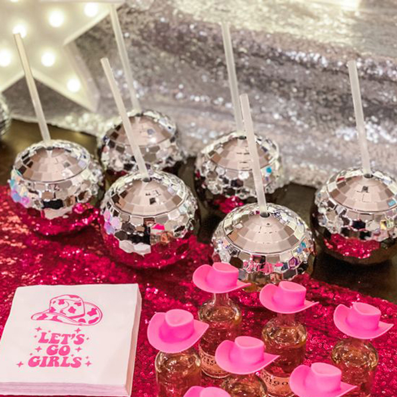 Disco Ball Cups Cowboy hat Dis - Cowboy Hat Straw review and price