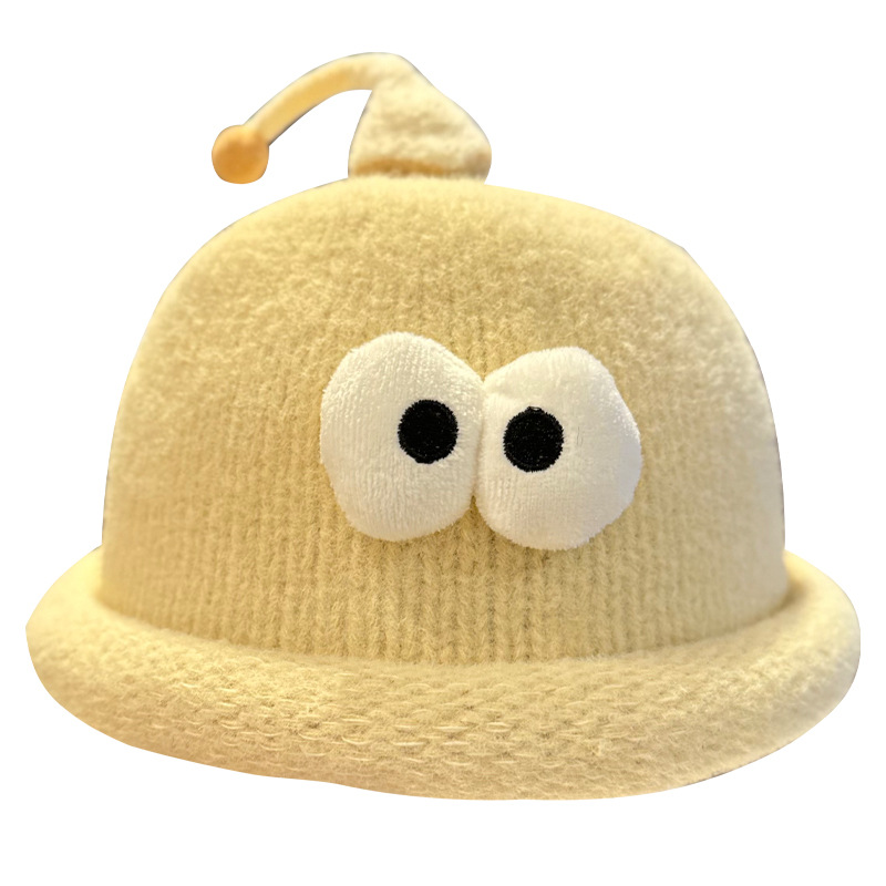 Playful Big-Eyed Garlic Knitte - Beanie Cuffed Knit review and price