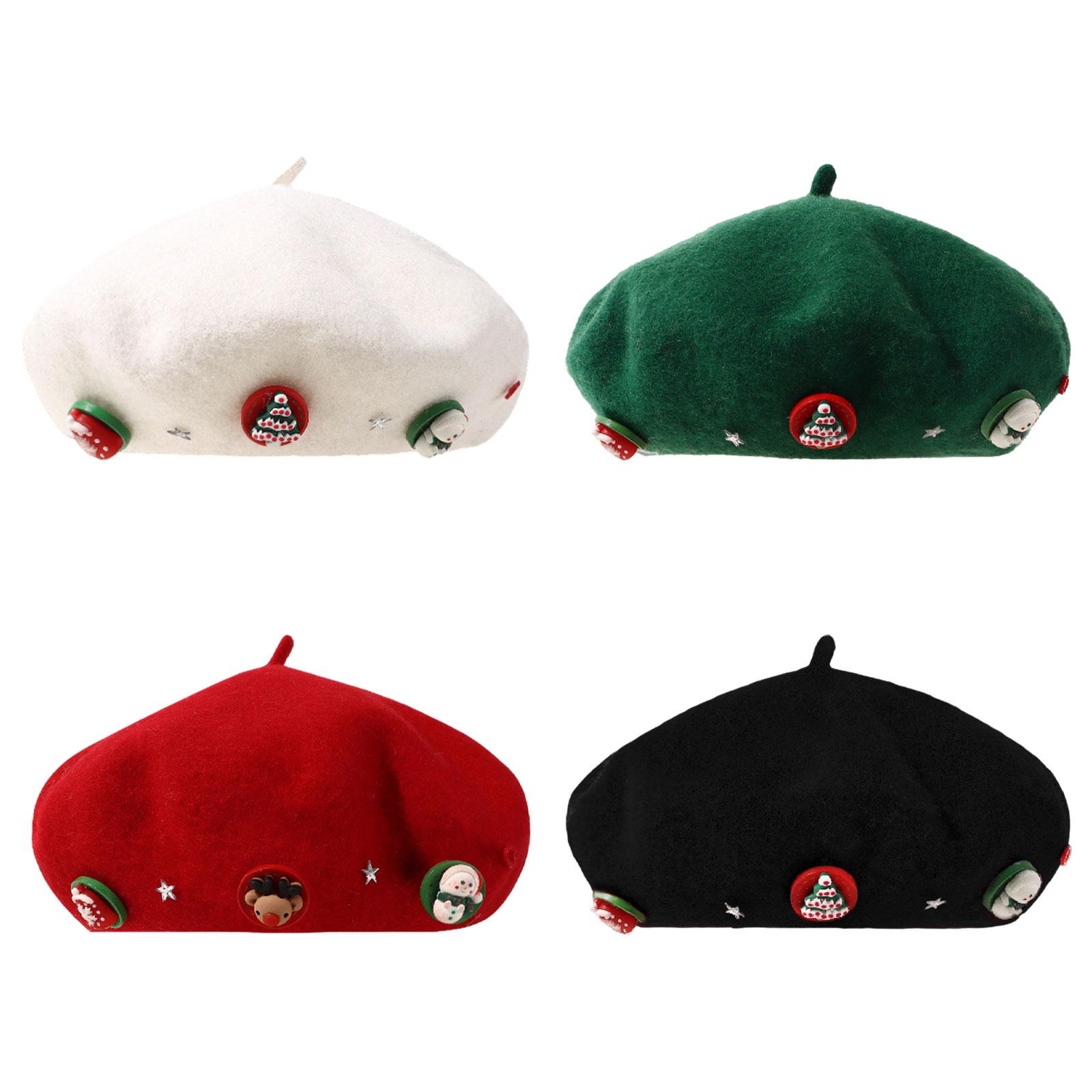 Christmas Beret Hat Women with - Beret French Wool review and price