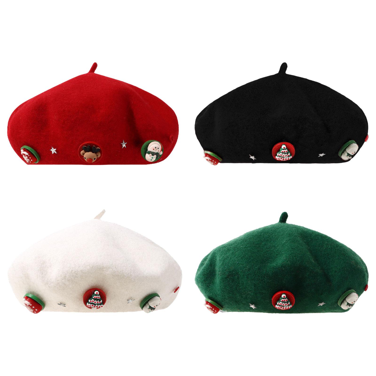 Christmas Beret Hat Women with - Beret French Wool review and price