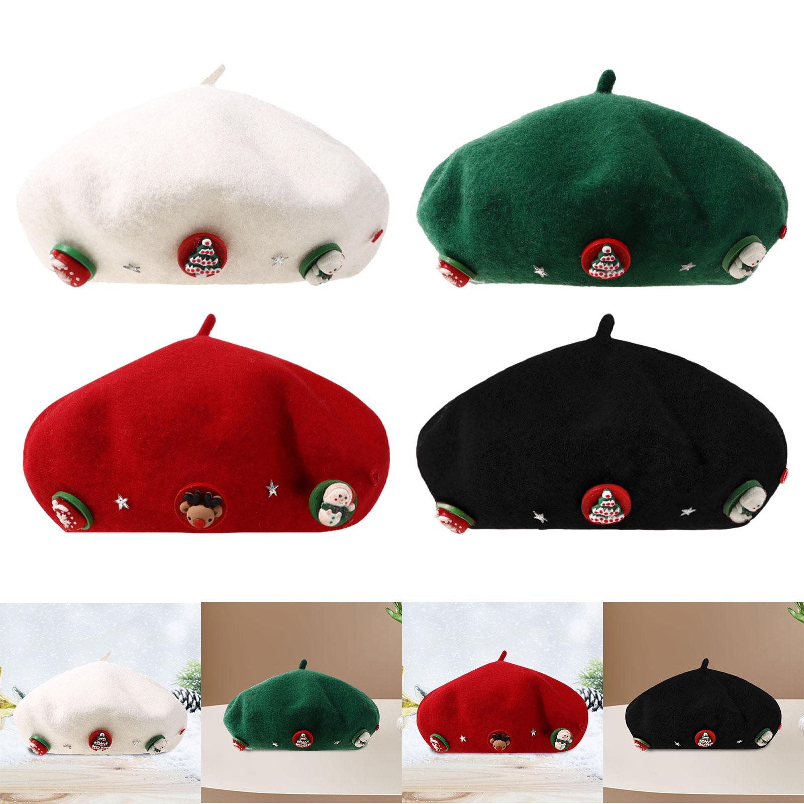 Christmas Beret Hat Women with - Beret French Wool review and price
