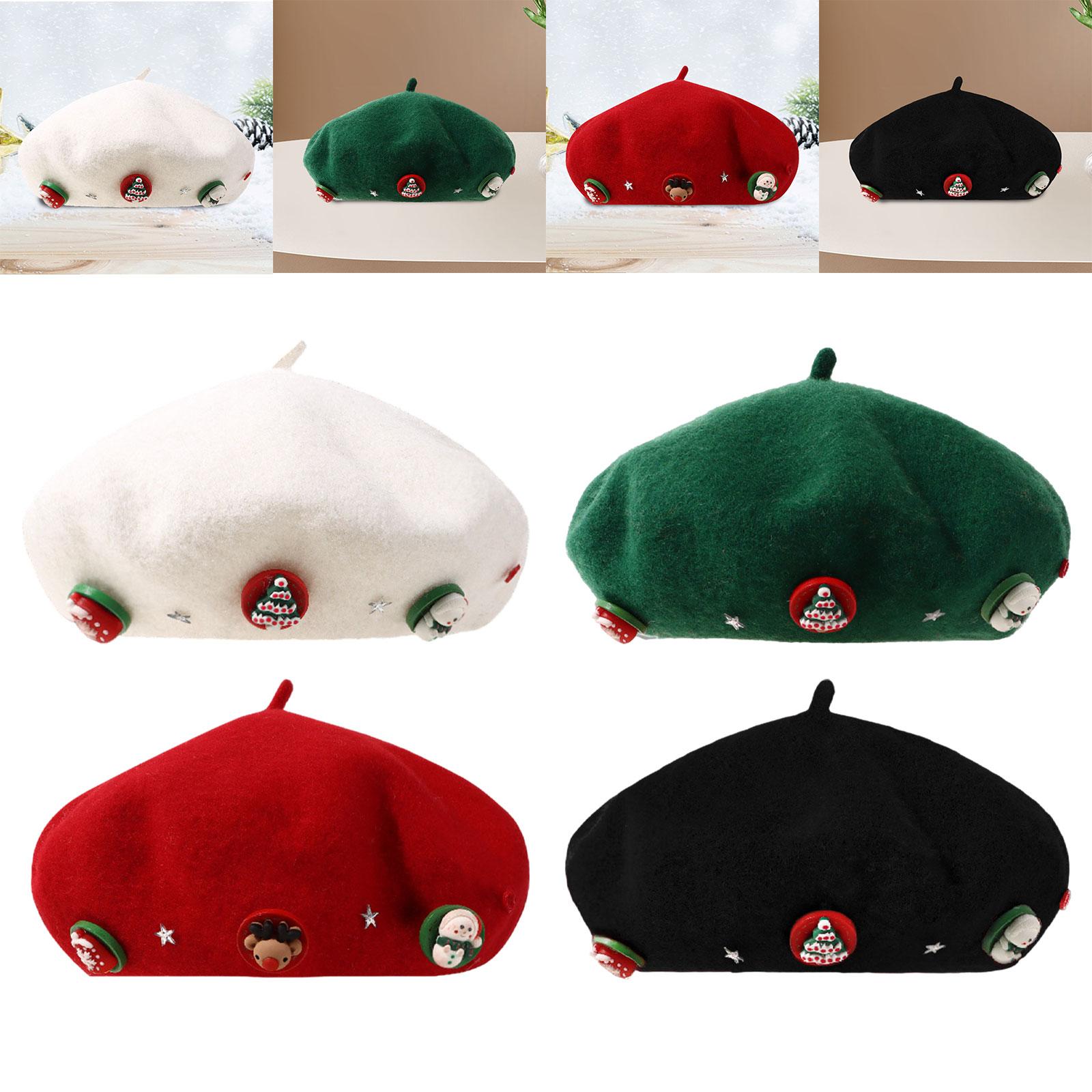 Christmas Beret Hat Women with - Beret French Wool review and price