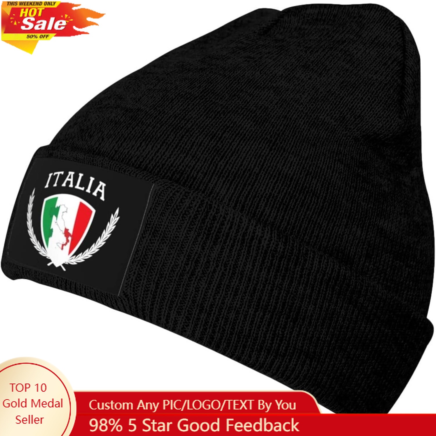 Italia Italy Italian Flag Knit - Beanie Cuffed Knit review and price
