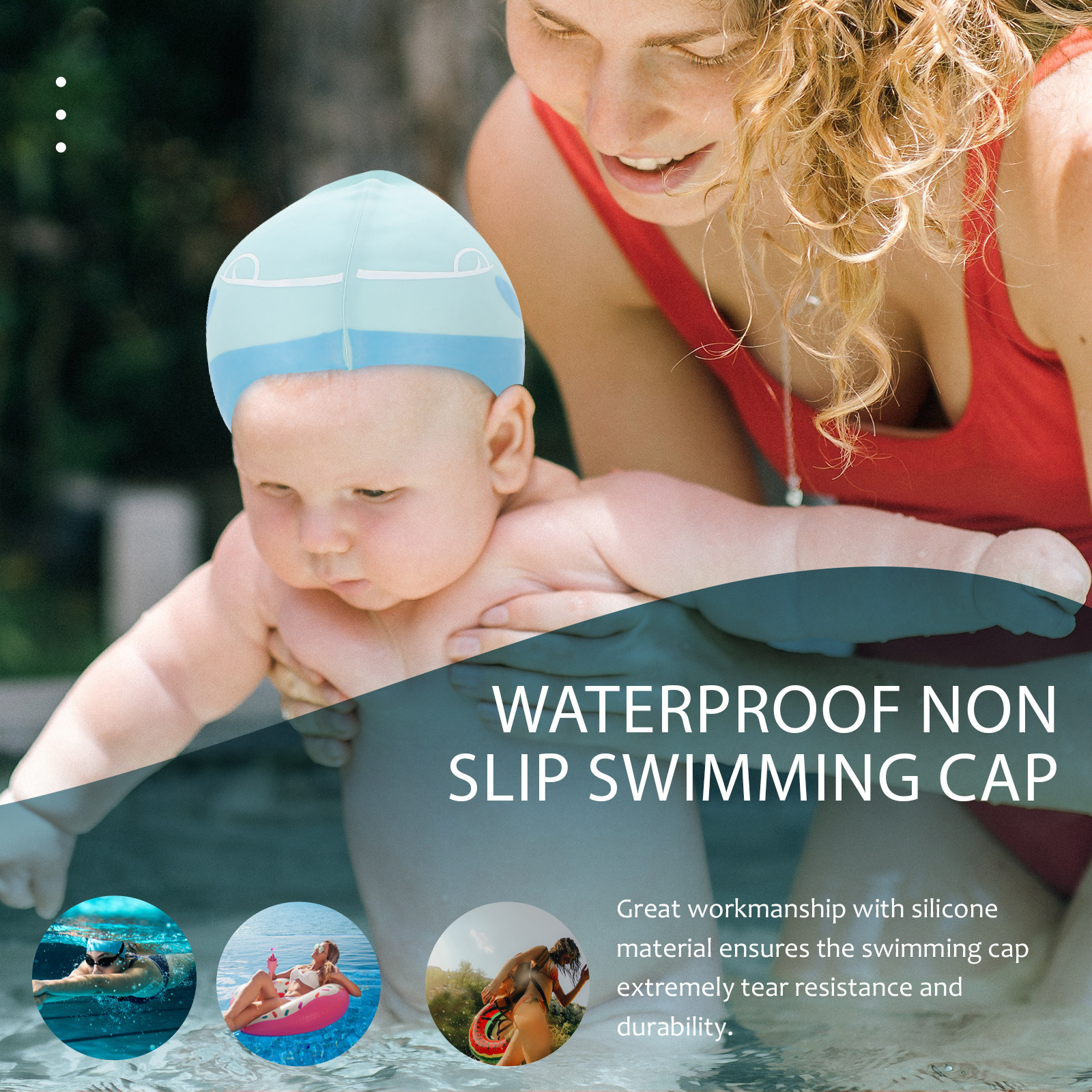 Silicone Cartoon Swimming Hat  - Swim Hat Silicone review and price