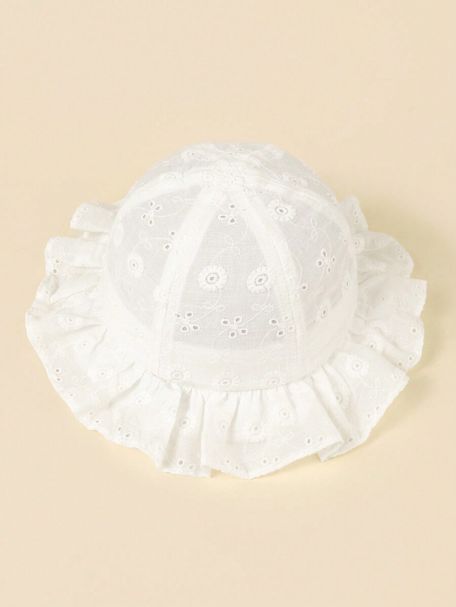 White Floral Embroidery Bucket - Bucket Hat Cotton review and price