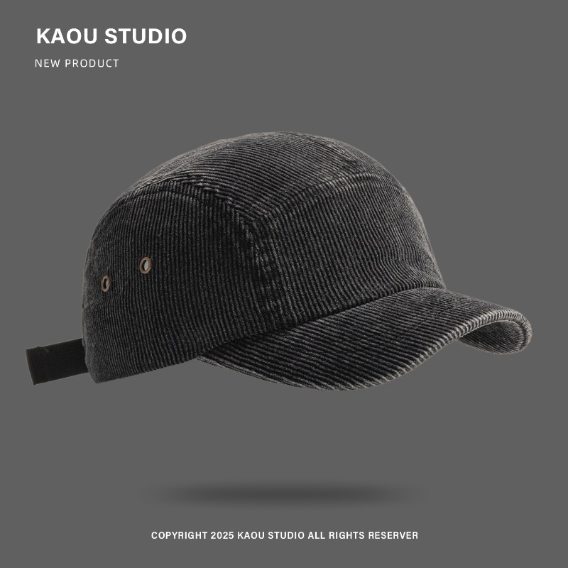 Japanese Retro Solid Color Cor - Corduroy Cap 5 Panel review and price