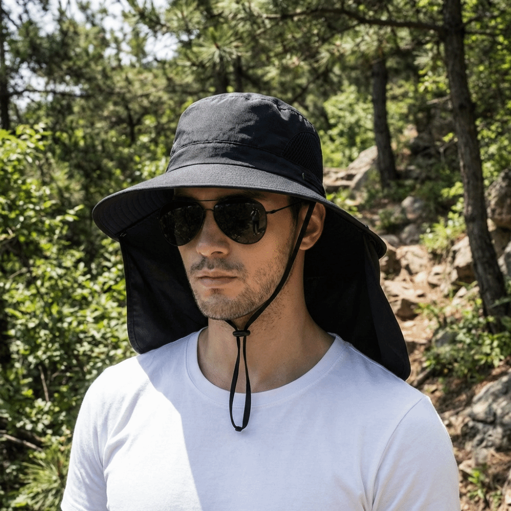 Removable Cloth Men Sun Hat Bi - Bucket Hat Cotton review and price