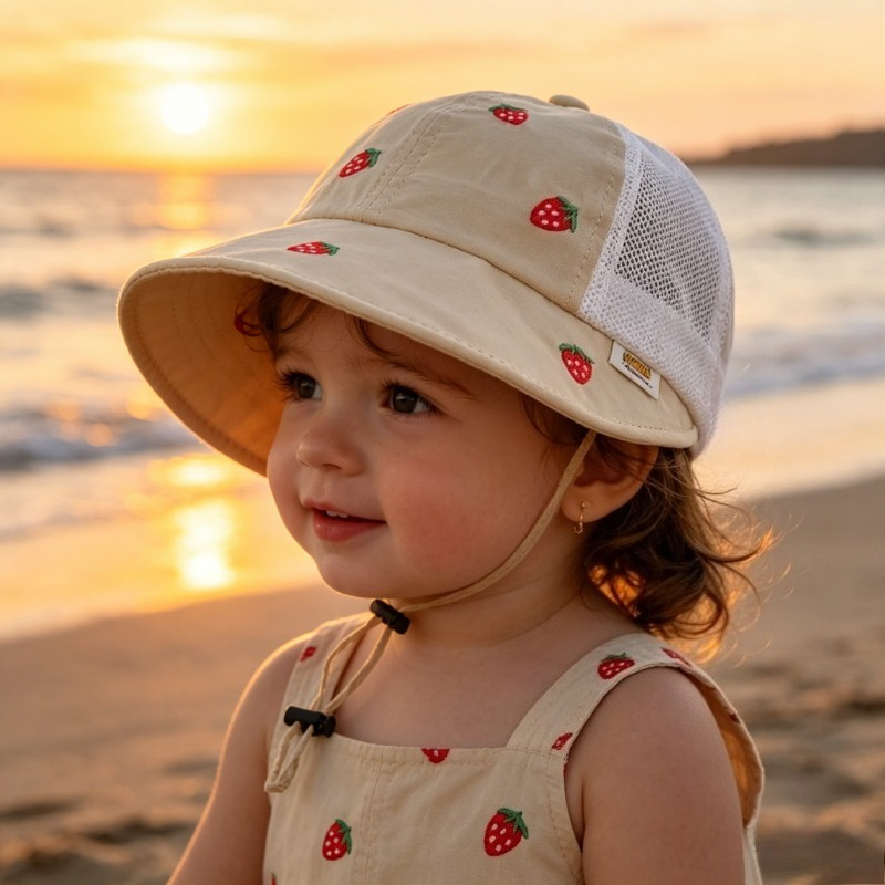 Baby Kids Summer Sun Hat 48-50 - Bucket Hat Cotton review and price