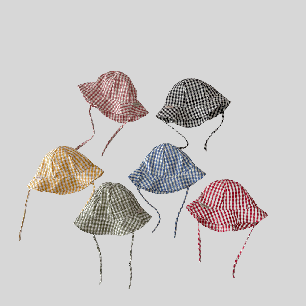 Ins Style Plaid Baby Bucket Ha - Bucket Hat Cotton review and price